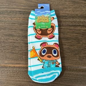 Animal Crossing New Horizons Timmy & Tommy Stripe No-Show Socks NWT